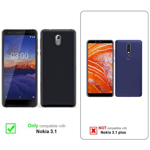 Cadorabo Catena Di Telefoni Cellulari Compatibile Con Nokia 3.1 2018 In Nero - Coperchio Protettivo In Silicone Con Anelli D'oro, Cinturino In Corda E Custodia Staccabile - Foto 11