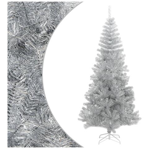 Albero di Natale Artificiale con Supporto Argento 180 cm PET - Foto 1