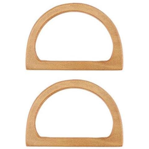 1 Paio Borsa Legno Maniglia Facile Alla Maniglia Del Sacchetto Per La Borsa Fai Da Te Accessori - Foto 1