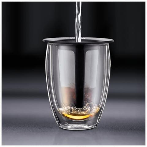 Bicchiere Doppio vetro per Infuso Tè 0.35 l Colore Bianco - Foto 1