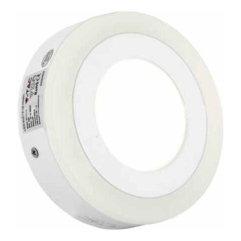 Panello Bi-Led Smd 6W+2W Soffitto 120° 560Lm Mod. Vt-809 Sku 4890 - Bianco Caldo 3000K - Rotondo - Foto 1