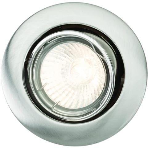 Lighting Enif Faretto Da Incasso Singolo Orientabile Nickel Senza Lampadina, 9 X 9 X 10 Cm - Foto 1