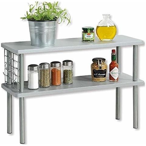 Mensola Da Cucina Per Spezie E Utensili, 2 Livelli, Bianco, - Foto 1