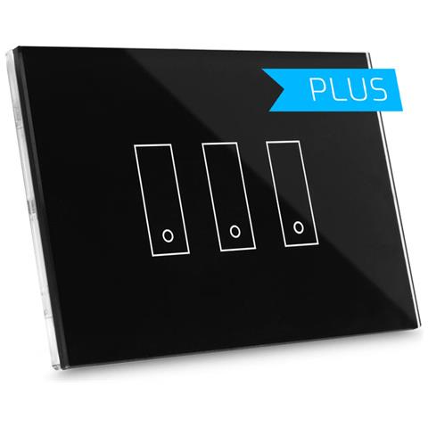 i3 PLUS Interruttore Wi-Fi Smart per Luci e Cancelli Compatibile Amazon Alexa, Google Assistant, Siri Shortcuts e Samsung SmartThings Colore Nero - Foto 1