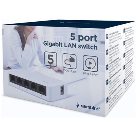 NSW-G5-01 switch di rete Non gestito Gigabit Ethernet (10/100/1000) Bianco - Foto 3