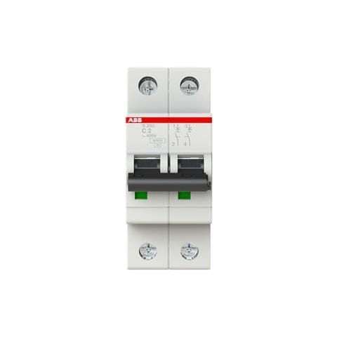 Interruttore Magnetotermico 6ka Curva C 2a 2 Moduli - S202/c2 - Foto 1