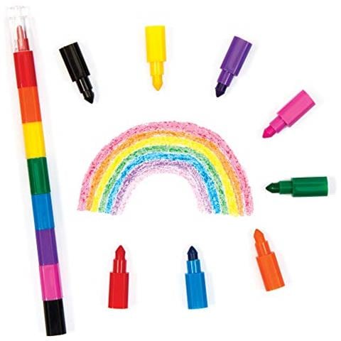 Av214 Rainbow Pop A Pastelli - Confezione Da 4, Funny Face Swap A Point, Penne Da Colorare Intercambiabili Per Astucci Per Bambini O Scuola - Foto 1