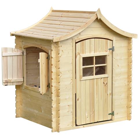 Casetta Legno Per Bambini - Casetta Giocattolo Per Bambini - L112xl146xa152cm / 1,1m2 - Casetta Da Gioco Da Esterno - Casetta Da Giardino Timbela M550-1 - Foto 2