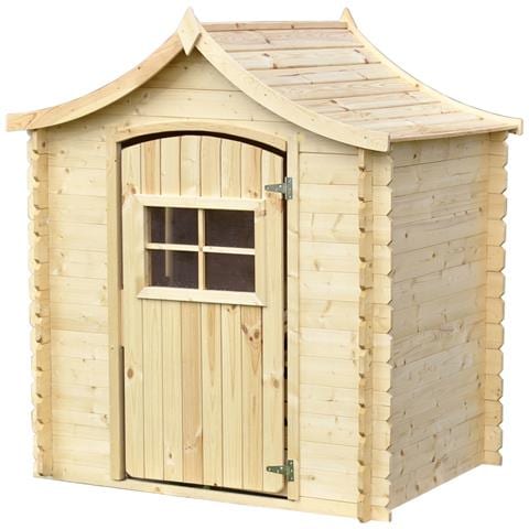 Casetta Legno Per Bambini - Casetta Giocattolo Per Bambini - L112xl146xa152cm / 1,1m2 - Casetta Da Gioco Da Esterno - Casetta Da Giardino Timbela M550-1 - Foto 1