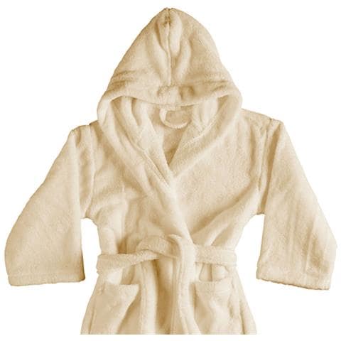Accappatoio Con Cappuccio In Morbida Spugna Mod. Sophie Tinta Unita Vari Colori L Caffelatte - Foto 2
