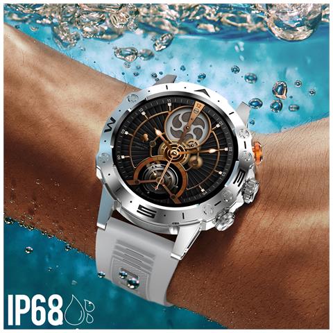 Smartwatch Bluetooth Sport Cassa Anti-urto Impermeabile Ip68 Y20, Argento - Foto 5