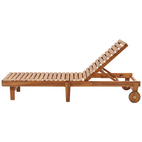 Lettino Prendisole Legno Chiaro Pietralunga - Foto 2