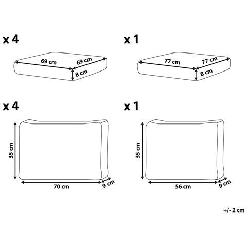 Set Di Copricuscini Per Esterni Beige Messina - Foto 2