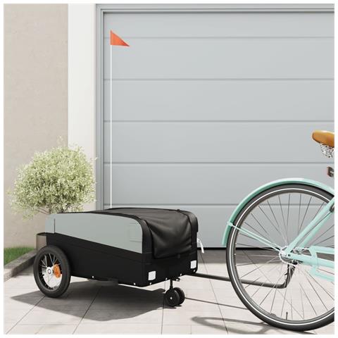 Rimorchio Da Bici Nero 30 Kg In Ferro - Foto 1