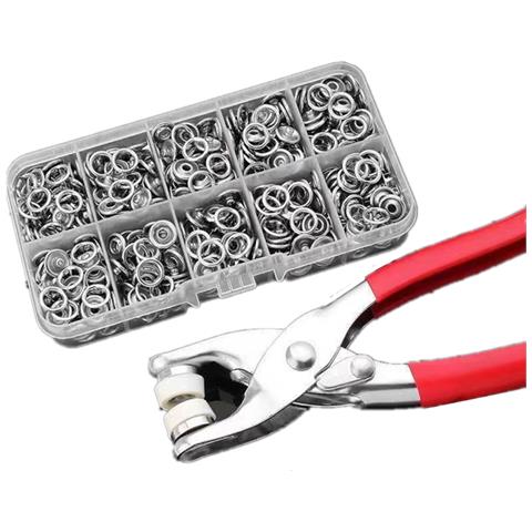 20 Set Di Bottoni Automatici Con Pinze Di Fissaggio Per Cucito E Artigianato 9,5 Mm Silver - Foto 1