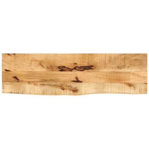 Piano Tavolo 120x20x2,5 Cm Bordi Vivi Legno Di Mango Grezzo - Foto 1