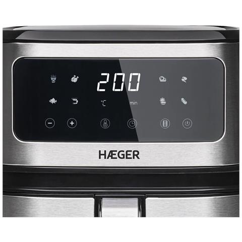 Friggitrice ad Aria Haeger Cook Mate AF-D50.004A Capacità 5 Litri 1200 Watt Colore Acciaio Inossidabile - Foto 2