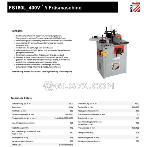 Combinata Per Legno 2 In 1 Toupie Fresatrice Holzmann Fs160l 400v - Foto 8