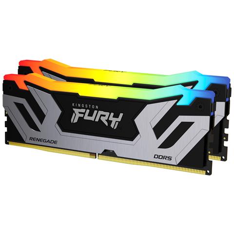 FURY 48GB 8400MT /s DDR5 CL40 CUDIMM (Kit da 2) Renegade RGB Silver XMP - Foto 1