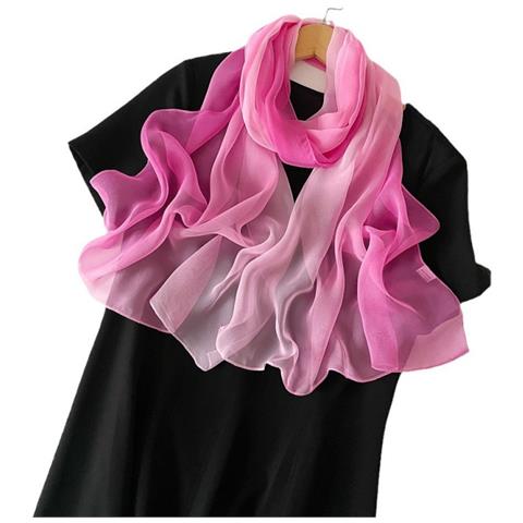 Sciarpa Shimmer: Elegante Sciarpa In Chiffon Di Perla Pink - Foto 1