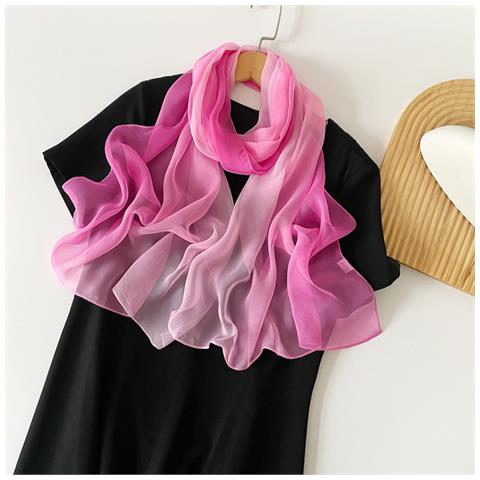 Sciarpa Shimmer: Elegante Sciarpa In Chiffon Di Perla Pink - Foto 2