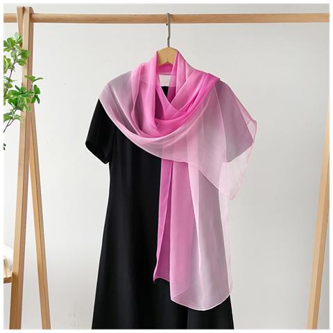 Sciarpa Shimmer: Elegante Sciarpa In Chiffon Di Perla Pink - Foto 3