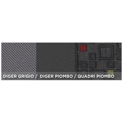 Serie Completa Coprisedili Personalizzati Fiat Panda 12> 5 Posti Post. Diviso Tess. Misto Cotone Quadri Grigio/piombo - Foto 2