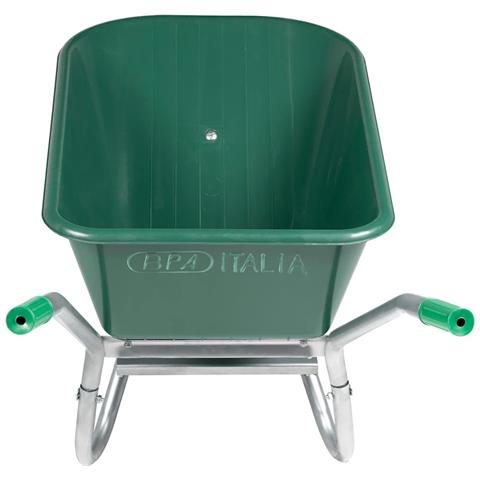 Carriola Verde 90 L 150 Kg In Acciaio Zincato E Plastica - Foto 3