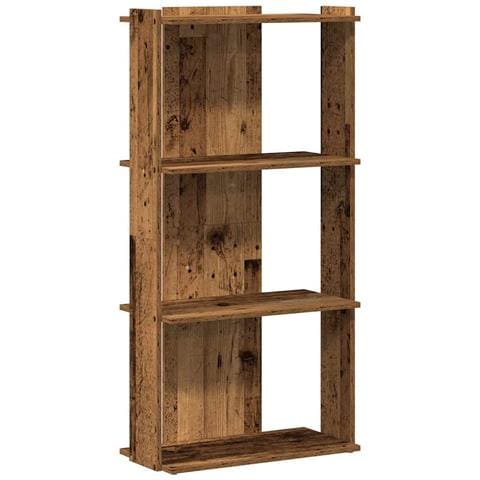 Libreria A 3 Ripiani Legno Vecchio 60x30x120 Cm In Truciolato - Foto 2