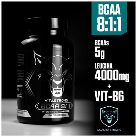 Bcaa 8.1.1 Aminoacidi Ramificati 5000mg Con Vitamina B6, L Leucina, Isoleucina, Valina, Amminoacidi Essenziali E Vitamine B8 - Foto 2