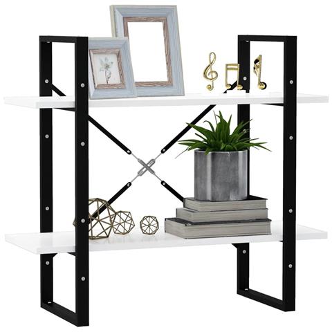 Lusso Casadino - Libreria A 2 Ripiani Bianca 80x30x70 Cm In Legno Multistrato - Foto 2