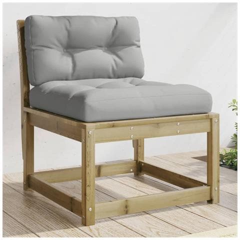 Lusso Casadino -  Divani Giardino Con Cuscini 2 Pz In Legno Impregnato Di Pino - Foto 2