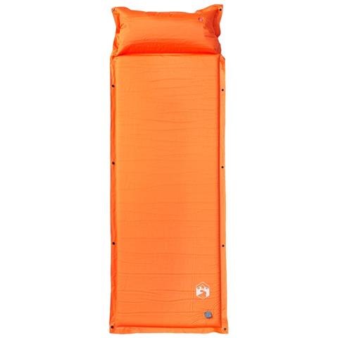 Materasso Campeggio Autogonfiabile Cuscini 1 Persona Arancio - Foto 2