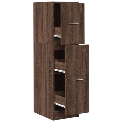 Armadietto da Farmacia Rovere Marrone 30x41x118 cm Truciolato - Foto 1