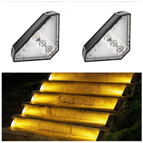 Lampada Solare Da Esterno Per Gradini E Scale (luce Calda) 2 Pack - Foto 1