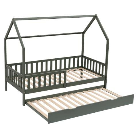 Letto A Scomparsa Per Bambini 190x90cm Verde Marceau - Foto 1