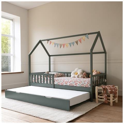Letto A Scomparsa Per Bambini 190x90cm Verde Marceau - Foto 2