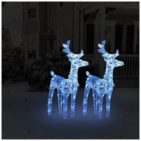 Lusso Casadino - Renne Di Natale 2 Pz Blu 80 Led In Acrilico - Foto 7