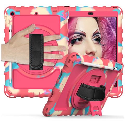 Custodia Per Ipad 6/5/pro 9.7"" Con Supporto E Tracolla Rosa - Foto 1