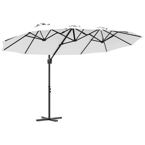 Ombrellone a braccio da giardino Sabbia 372 x 198 x 243 cm - Foto 1