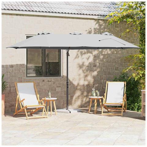 Ombrellone a braccio da giardino Sabbia 372 x 198 x 243 cm - Foto 2