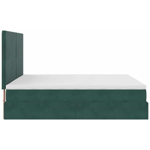 Struttura Letto Pouf con Materassi 180x200 cm Velluto - Foto 9