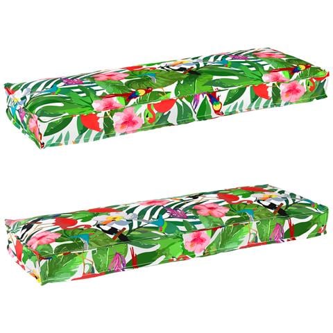 Set di Cuscini per Pallet Floreale 2 pcs Giungla tropicale - Foto 1