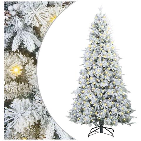 Albero di Natale Artificiale con Rami Pieghevoli Bianco 240 cm - Foto 1