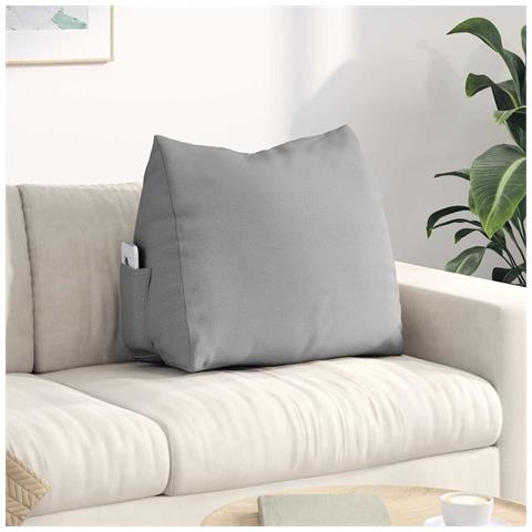 Cuscino per Schiena Grigio Nuvola 60 x 20 x 50 cm Tessuto - Foto 2