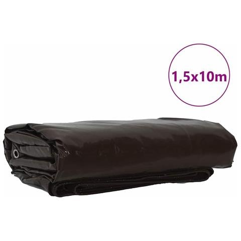 Telo 650g / m² Marrone 1,5 x 10 m Tela con rivestimento in PVC - Foto 2