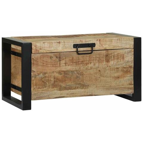 Bauli Portaoggetti 60 x 30 x 30 cm Legno massello di mango - Foto 1