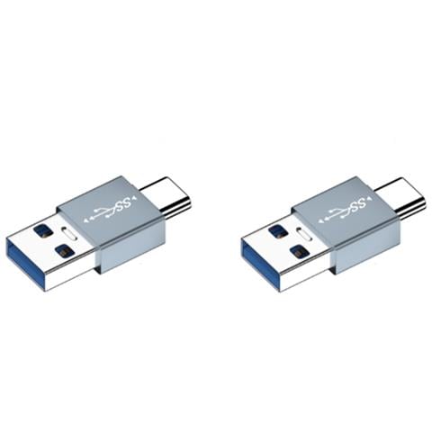 Adattatore Otg Dritto Da Usb-c Maschio A Usb-a Maschio In Lega Di Alluminio, Confezione Da 2 - Foto 1