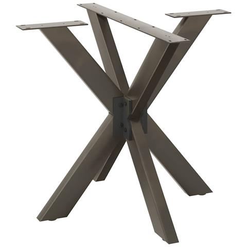 Gamba per Tavolo da Pranzo a Forma di Ragno Nero 85x85x (72-73) cm Acciaio - Foto 1