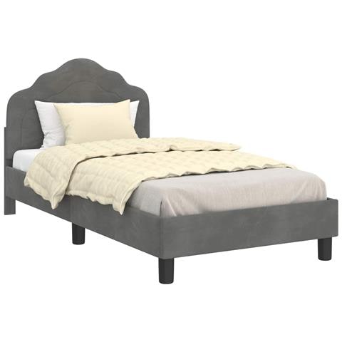 Struttura letto bambini con testata Grigio scuro 80 x 160 cm - Foto 1